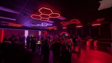 Synergy Event Party Stage prop, Exhibit Equipment Rentals - Wedding DJ